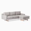 Satori Pebble Chaise Lounge – Pebble Grey & Natural Oak Base