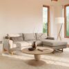 Satori Pebble Chaise Lounge – Pebble Grey & Natural Oak Base